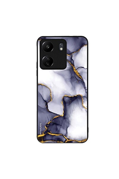 Sonique Θήκη Marble Series για Xiaomi Redmi 13C 4G / Poco C65 4G Μωβ Γκρι