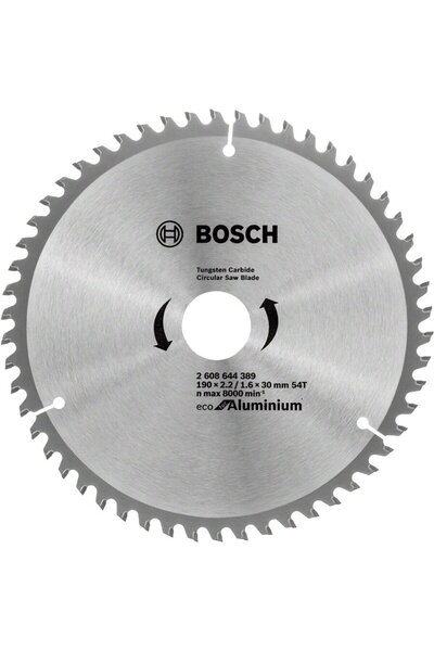 Bosch Disc circular pentru aluminiu, 190 x 30 x 1.6 mm, 54 dinti