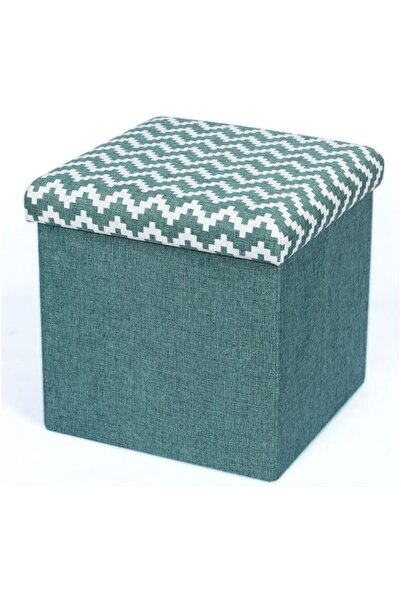 Danube Home Zigger Folding Storage Ottoman | Multi-Functional Stool | Upholst...