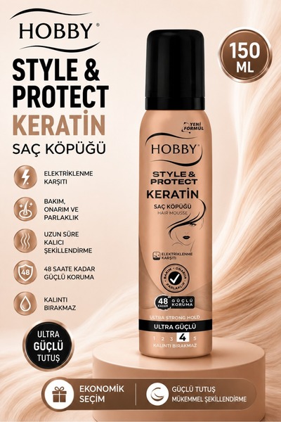 Hobby Saç Köpüğü Keratin Güçlü Tutuş 150 ml