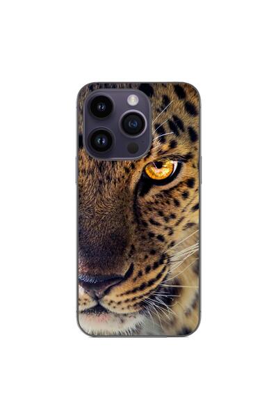 OEM Калъф, съвместим с Apple iPhone 15 Pro, силиконов гел TPU с леопардов десен