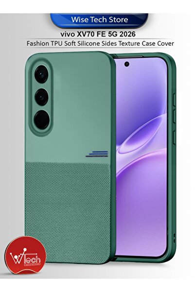 Wtech غطاء حماية ناعم من السيليكون TPU بتصميم عصري لهاتف vivo V70 FE 5G 2026