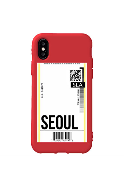 Other Apple iPhone Xs Max Seoul Travel More Red Colored Silicone TPU Θήκη