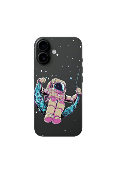 Other Apple Iphone 16 plus Astronaut swinging on the moon Transparent Silicon...