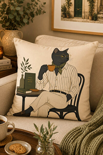 Bertille Home Pop Art Serisi Çift Tarafı Dijital Baskılı Kırlent Kılıfı