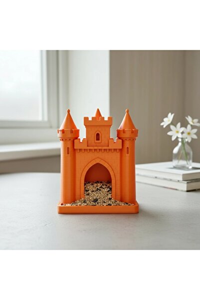 OEM Castle Model Bird Feeder For Garden and Balcony - Orange Carbon Fiber Com...