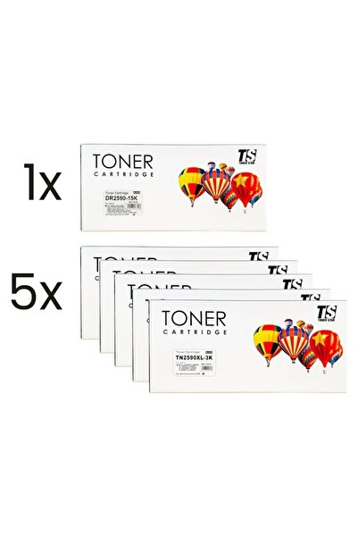 TS Toner Star Мултипак от 5 броя x Съвместима касета (не е от Brother) TN2590...