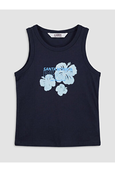LC Waikiki Crew Neck New York Printed Girls' Tank Top