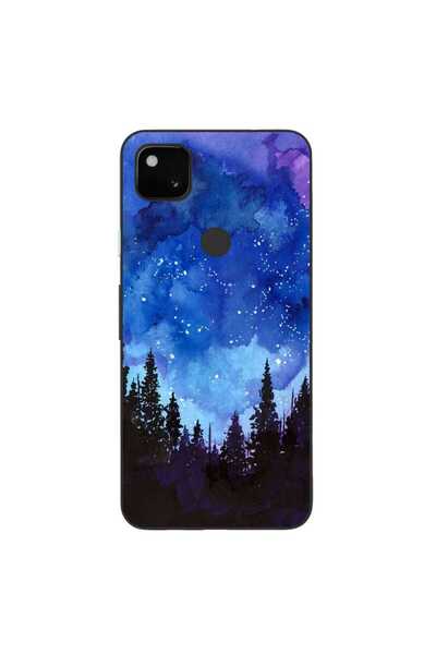 OEM Husa compatibila cu Google Pixel 4A Silicon Gel Tpu Model Night Forest