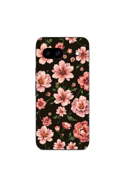 OEM Калъф, съвместим с Google Pixel 8A, силиконов гел TPU, с десен на розови ...