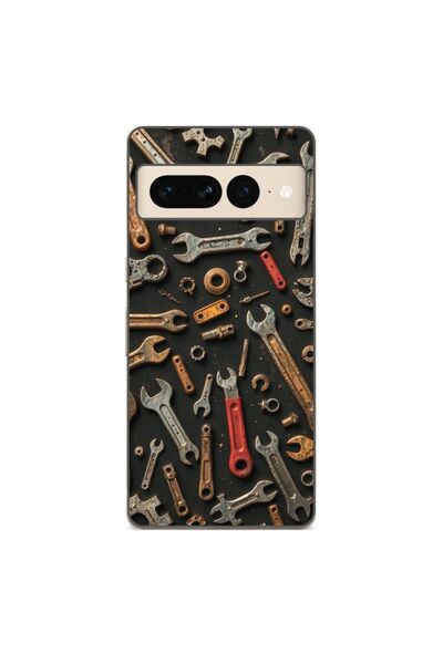 OEM Husa compatibila cu Google Pixel 8 Pro Silicon Gel Tpu Model Mechanic Too...