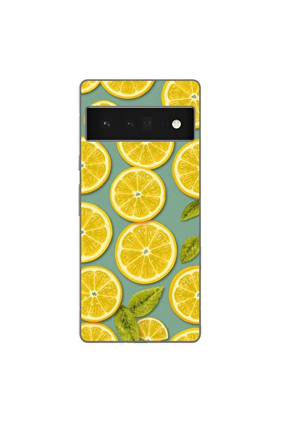 OEM Husa compatibila cu Google Pixel 6 Pro Silicon Gel Tpu Model Summer Lemon...