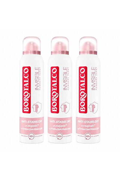 Borotalco Set Borotalco, Invisible Pink Antiperspirant Deodorant Spray, 3 x 1...
