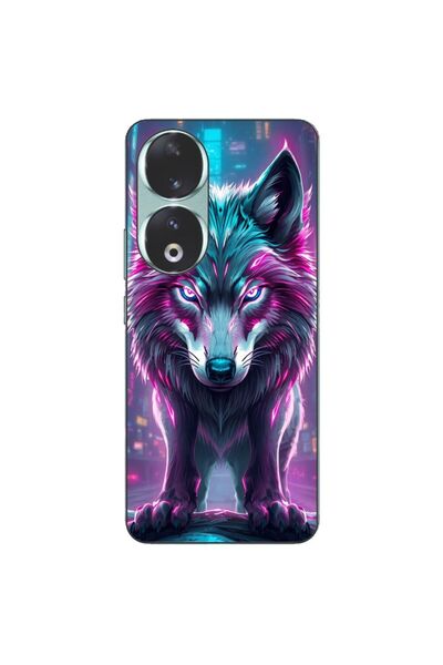 OEM Θήκη συμβατή με Honor 90 5G Σιλικόνης Gel TPU Μοντέλο Cyberpunk Wolf