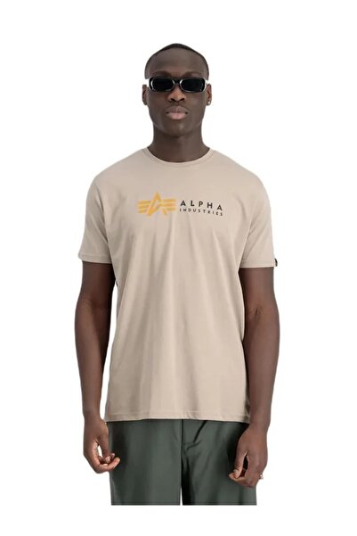 Alpha Industries Tricou bărbătesc bej Label Vintage Sand