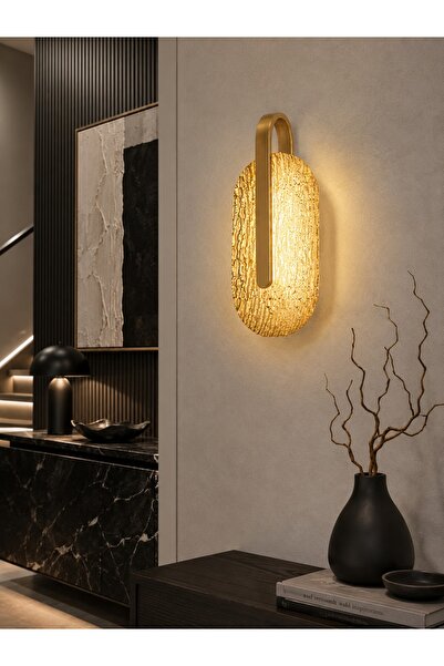N.zone Luxurious Gold Led Wall Lamp with Three Lighting Modes – 30X15X6Cm, Mo...
