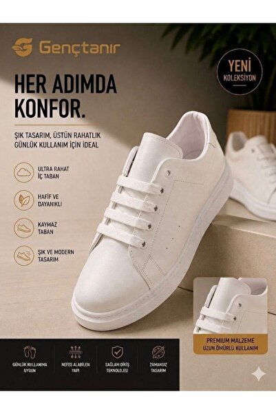 GENCTANİR SHOES Men's Sneaker Lace-Up Shoes