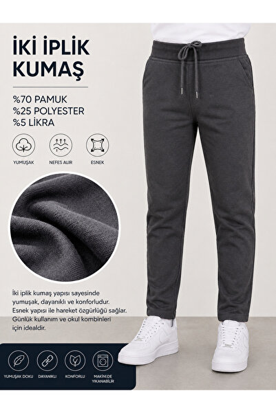 AJN Okul ve Gündelik Kullanım İçin Penye Pantolon Erkek Kız Unisex
