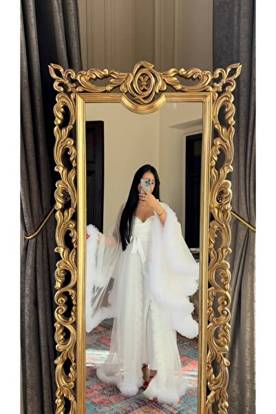 Lama Lingerie Long Suit Dressing Gown Tulle and Satin