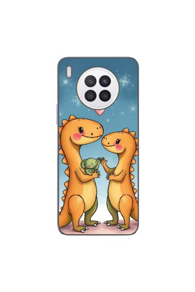 OEM Husa compatibila cu Huawei Nova 8i Silicon Gel Tpu Model Dino Cute Family