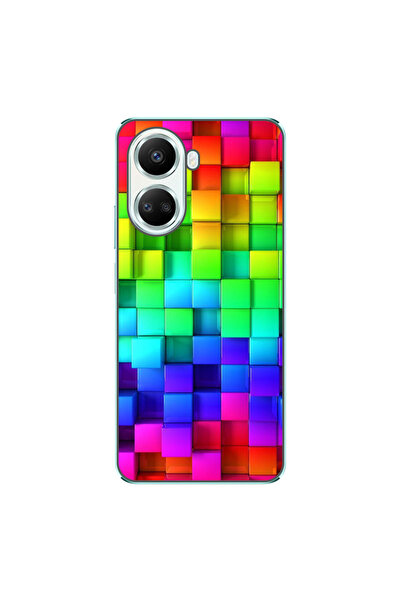 OEM Husa compatibila cu Huawei Nova 10 SE Silicon Gel Tpu Model Colorful Cubes