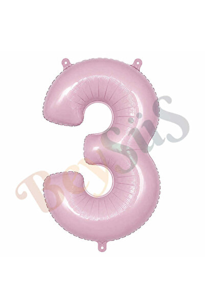 BeySüS 3 Number Foil Balloons Pink Color (76 cm)