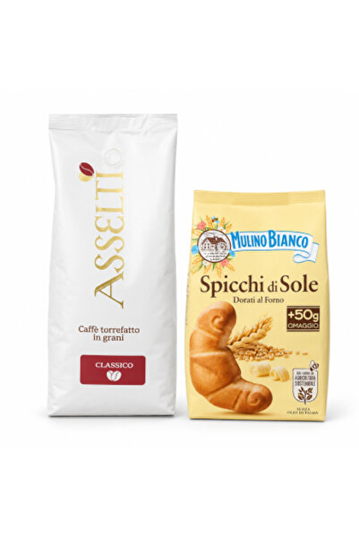 Asselti ®   Set Italian – Cafea boabe întregi Classico 1kg + Biscuiți Mulino ...