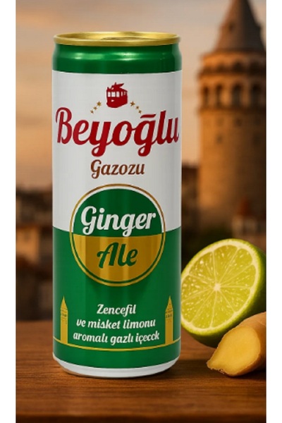 Beyoğlu Zencefil ve Misket Aromalı Gazoz Ginger Ale 250 Ml