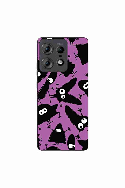 OEM Husa compatibila cu Motorola Edge 50 Pro Silicon Gel Tpu Model Monstri Negri