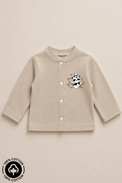 Miniel Unisex Baby Panda Printed 100% Cotton 3-12 Months Seasonal Combed Cott...