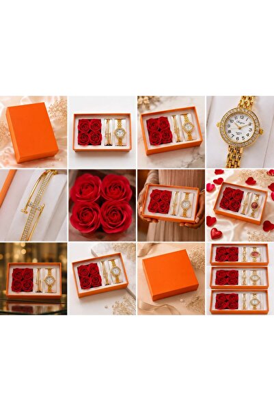 Generic Watch Rose Gift set Mix design gold plated