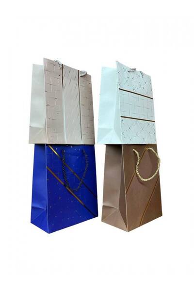 OEM Gold Stripe Gift Bags 12/ Top Bottom Set