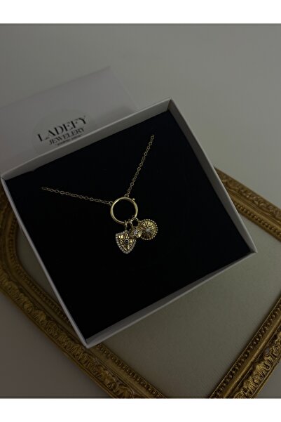 ladefy Xuping 14K Kalkan Kutup Yıldızı Şans Charm Kolye
