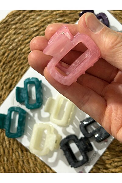 MADE BY PERİ Luxury Acetate Latch Buckle Pearlescent Bone Hair Accessory