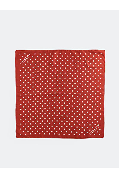 LC Waikiki Lcw Modest White Satin Polka Dot Women's Bandana with Nevavm Diffe...
