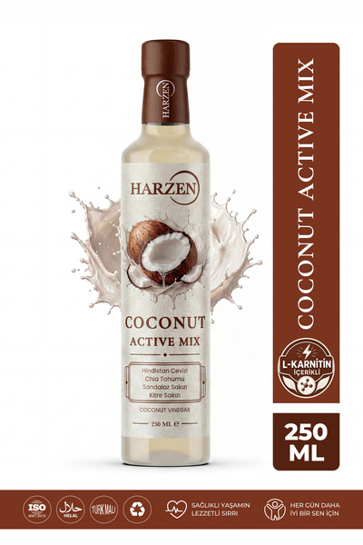 Harzen Chia Tohumu, Yeşil Çay ve Kinoa Karışımı -Coconut Active Mix 250 ml