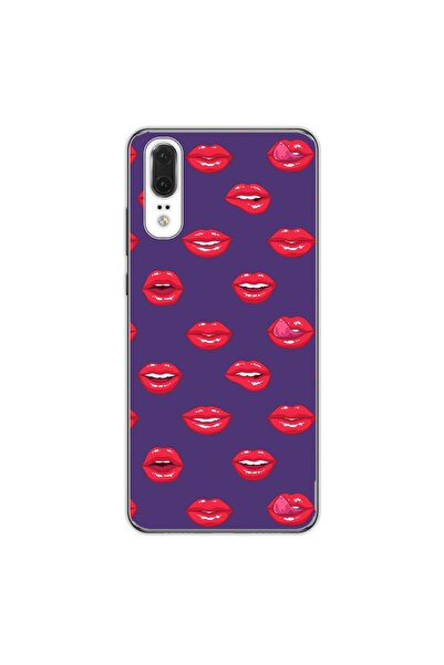 OEM Husa compatibila cu Huawei P20 Silicon Gel Tpu Model Buze Pattern
