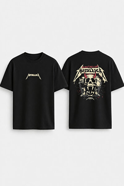 cesita Metallica majica sa širokim izrezom i širokim rukavima, crna
