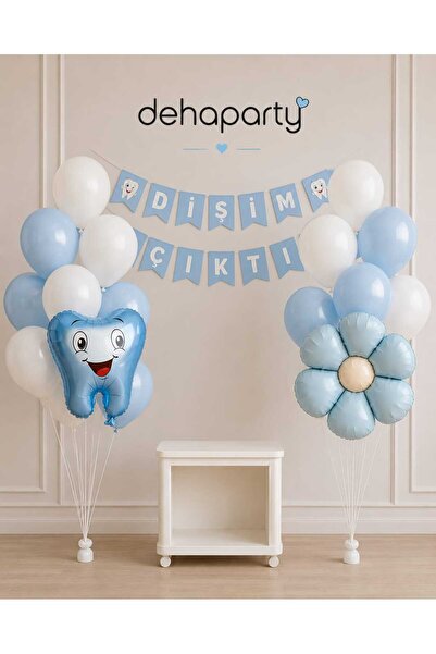 DEHAPARTY Diş Buğdayı Parti Süsleme Seti Dişim Çıktı Banner Balon Süsleri Kız...