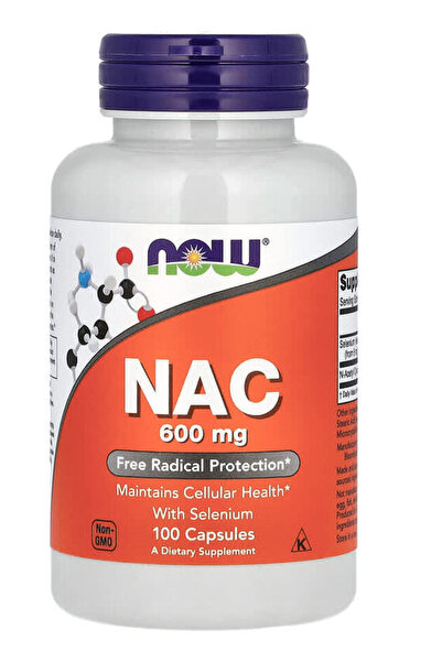 Now Foods N.A.C 600 mg + Selenyum 100 Vegan Kapsül