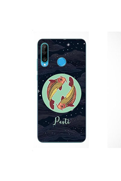 OEM Θήκη συμβατή με Huawei P30 Lite Σιλικόνης Gel TPU με σχέδιο Ωροσκόπιο Ιχθύες