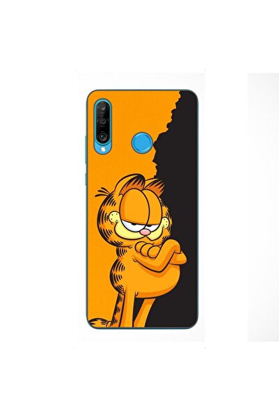 OEM Husa compatibila cu Huawei P30 Lite Silicon Gel Tpu Model Garfield Black ...