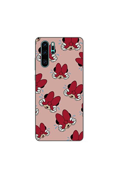 OEM Калъф за Huawei P30 Pro, силиконов гел TPU, с десен Мини Маус, червен