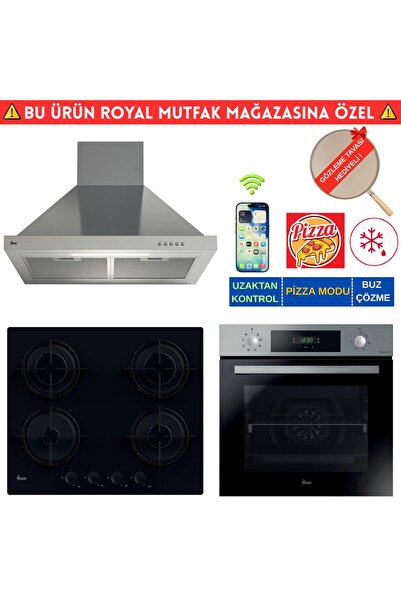 Hoover LAVORA Telefon Bağlantılı İnox Turbo Ankastre Set (HO3158IN+ HVW6MBB S...