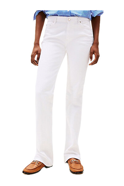 Tommy Hilfiger Γυναικείο Bootcut Τζιν Λευκό WW0WW44362-YCF