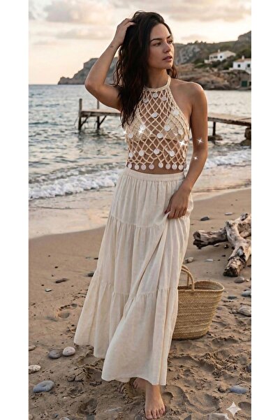 Serashine Bohemian Style Mesh Bustier with Special Design Sequins 🪞 🐠   Pin...