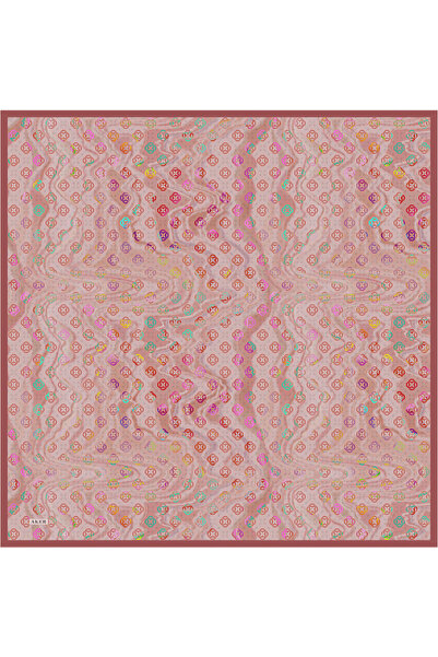 Aker Red 90X90 Silk Twill Scarf