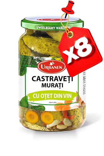 URBANEK Castraveti muraturi in otet din vin alb x8