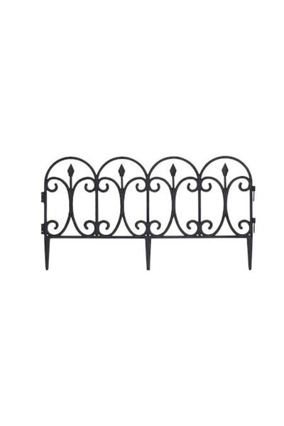OEM Gard decorativ de grădină, Negru, Plastic 60*32 CM
