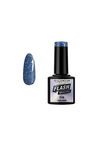Elixir FLASH SEMI GEL (ΗΜΙΜΟΝΙΜΟ BΕΡΝΙΚΙ) - 1136 (PEARL RIVER) 8ML
